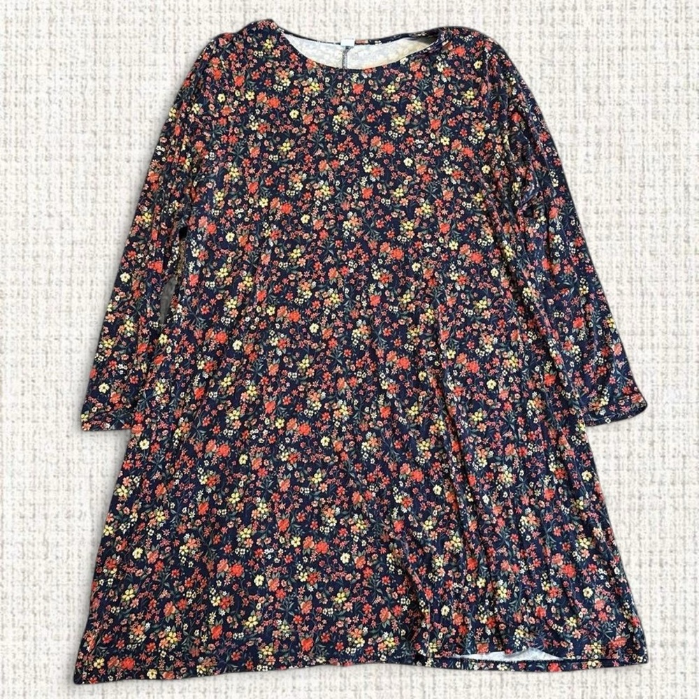 Old Navy Multicolor Floral Long Sleeve Midi Dress